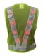 LED Flashing Polyester Vest with Hi-Vis Reflective Tape and Velcro Closure